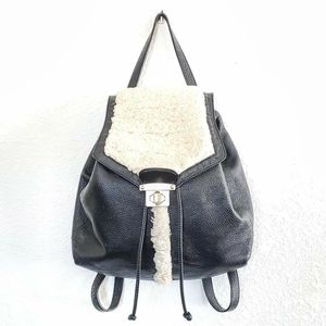 Alberto Bellucci leather & shearling backpack/han
